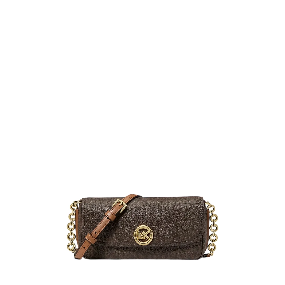 Michael Kors Donna Marrone Borsa A Tracolla Da Con Stampa Logo 4G All Over Acorn - Immagine 3