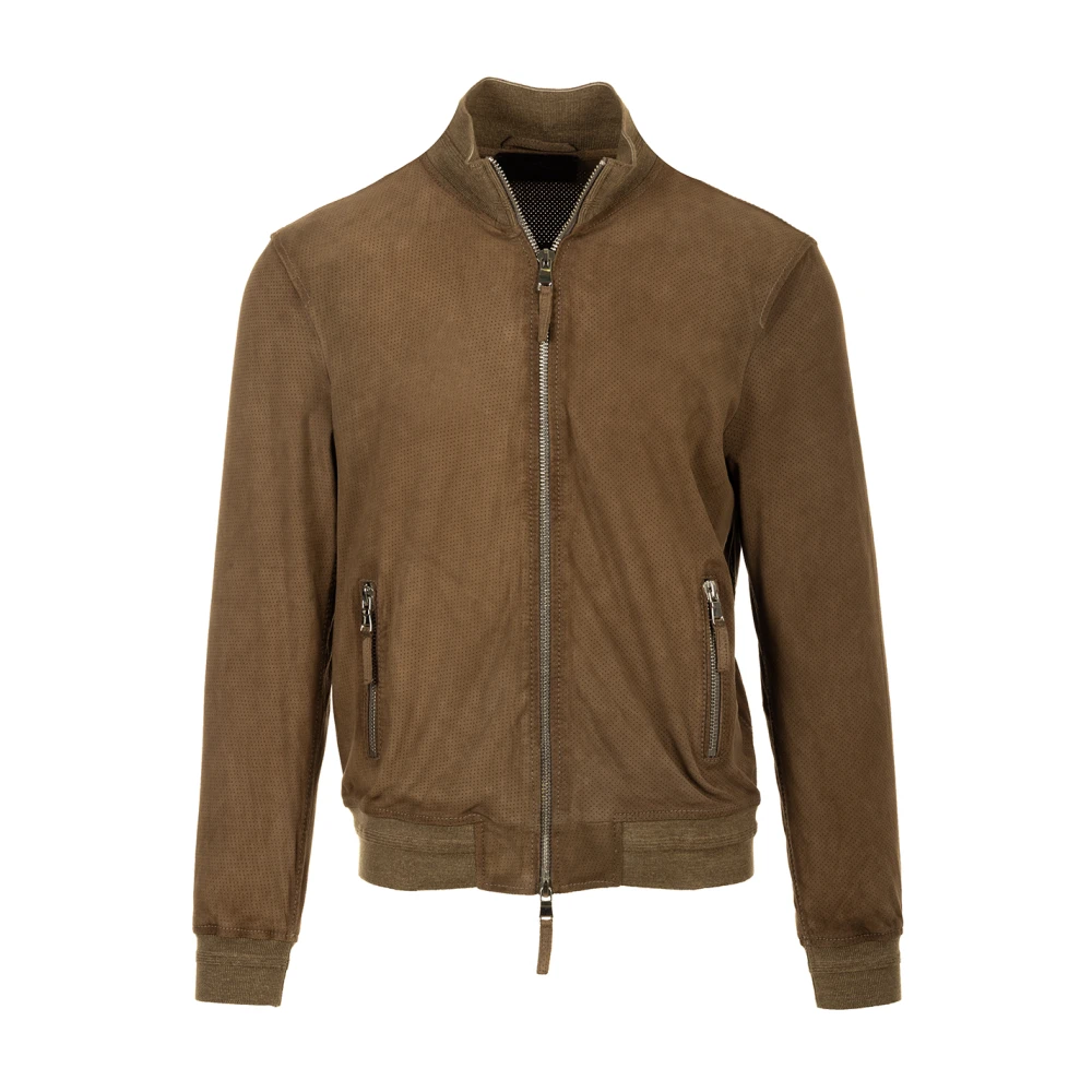 The Jack Leathers Quentin Leren Jas Brown Heren