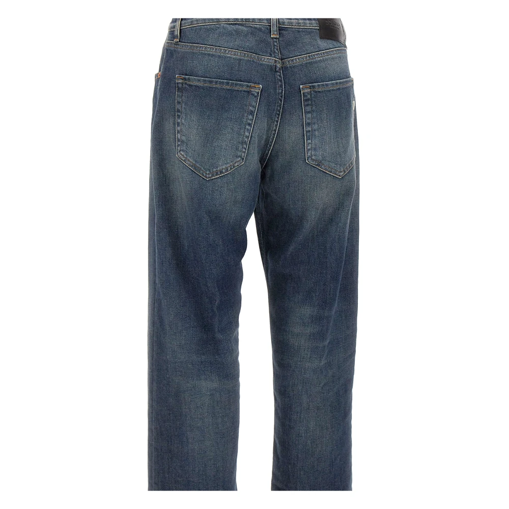 Dondup Icon Vrouwen Blauwe Wijde Pijp Jeans Blue Dames