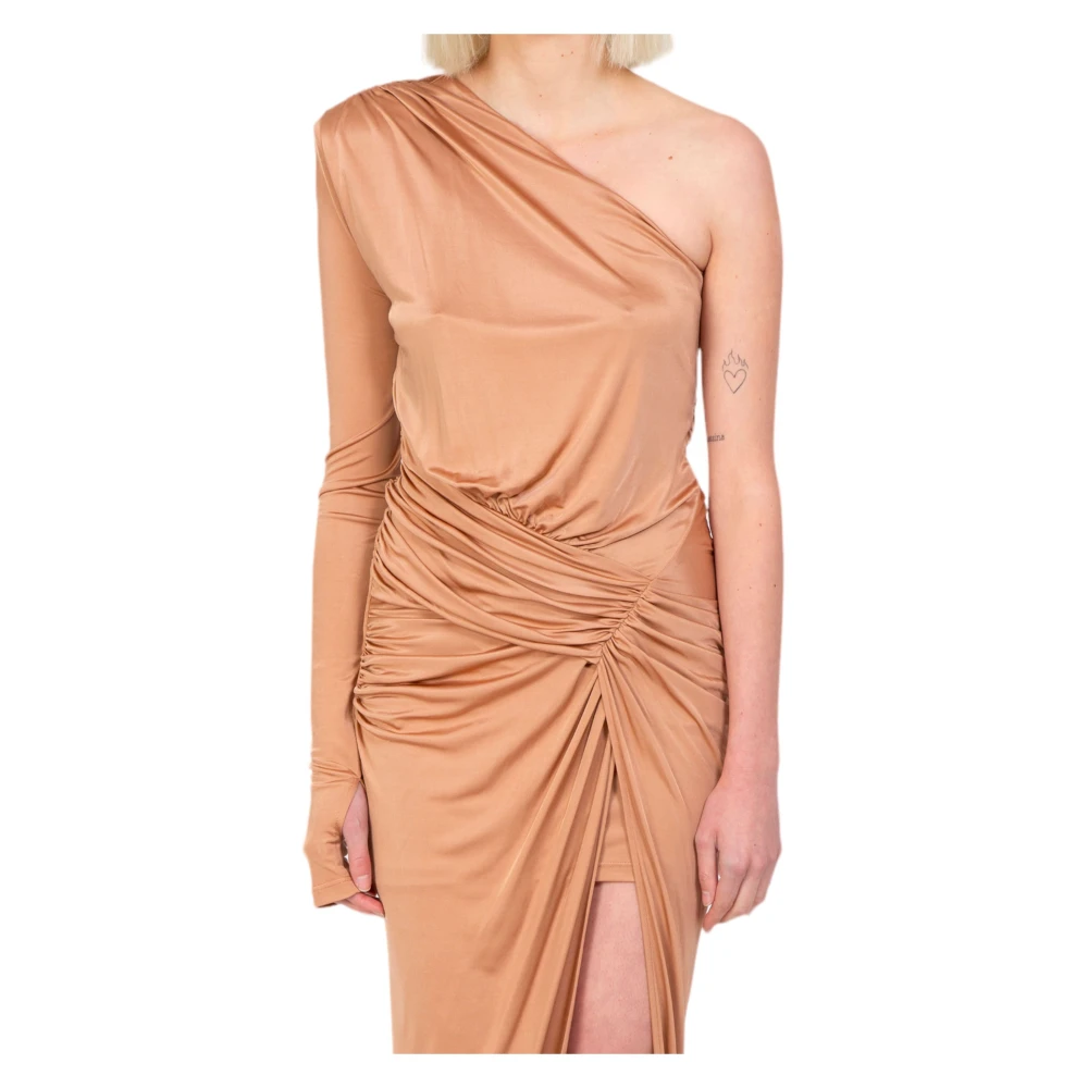 pinko Gedraaide Jurk voor Vrouwen Brown Dames