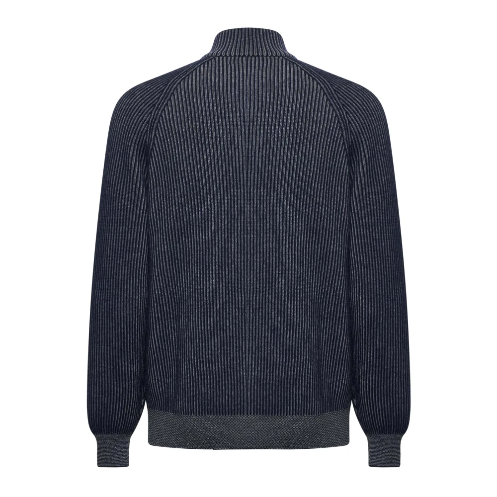 BRUNELLO CUCINELLI Blauwe Sweaters voor Mannen Blue Heren