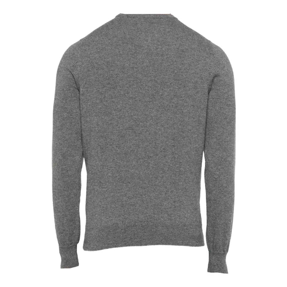 Malo Kasjmier Gebreide Ronde Hals Sweater Gray Heren