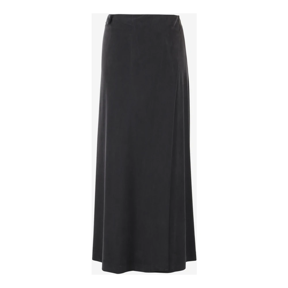 Giorgio Armani Donkergrijze Lange Rok Interlock Gray Dames