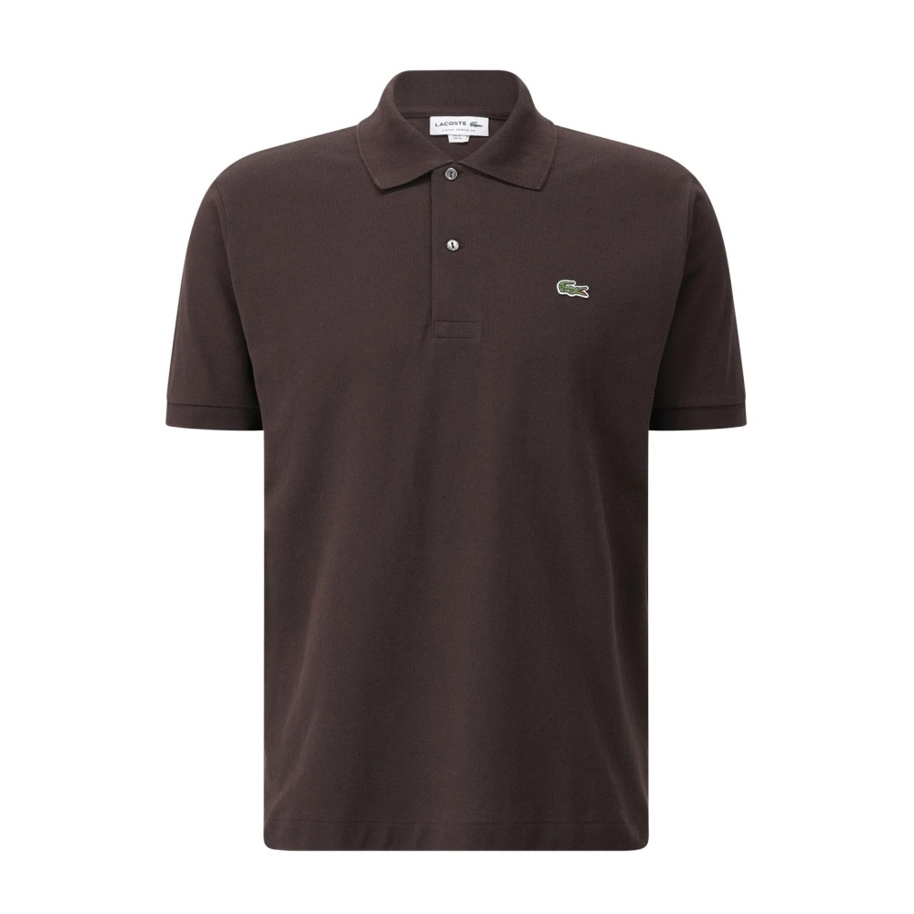 Lacoste Men's Brown Polo Shirts, L, Logo Patch Classic-Fit Polo Shirt