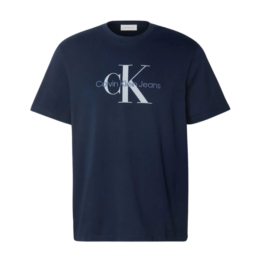 Calvin Klein Blauw Logo Katoenen T-shirt Blue Heren