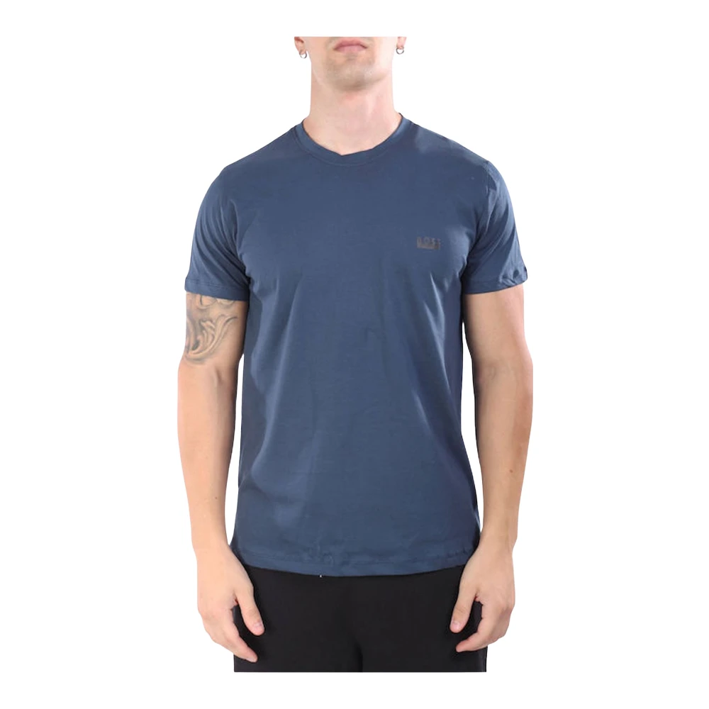 Hugo Mannelijk Blauw Tshirt Mc Logo Coton