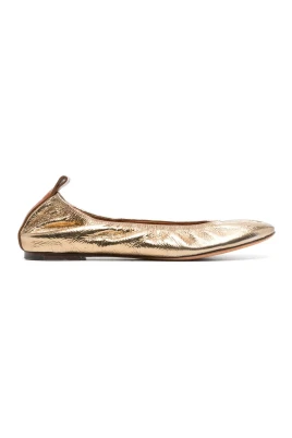 Ballerina Flat i metalliskt läder