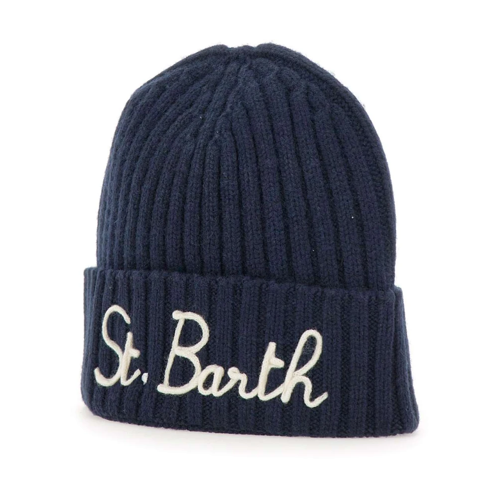 Navy Blue Wool Cashmere Cap