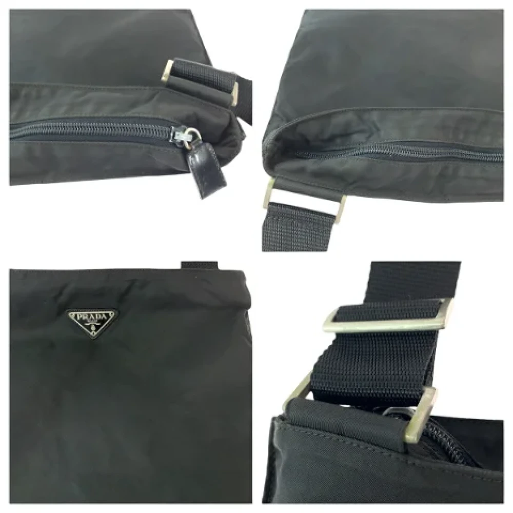 Prada Vintage Pre-owned Canvas prada-bags Black Dames