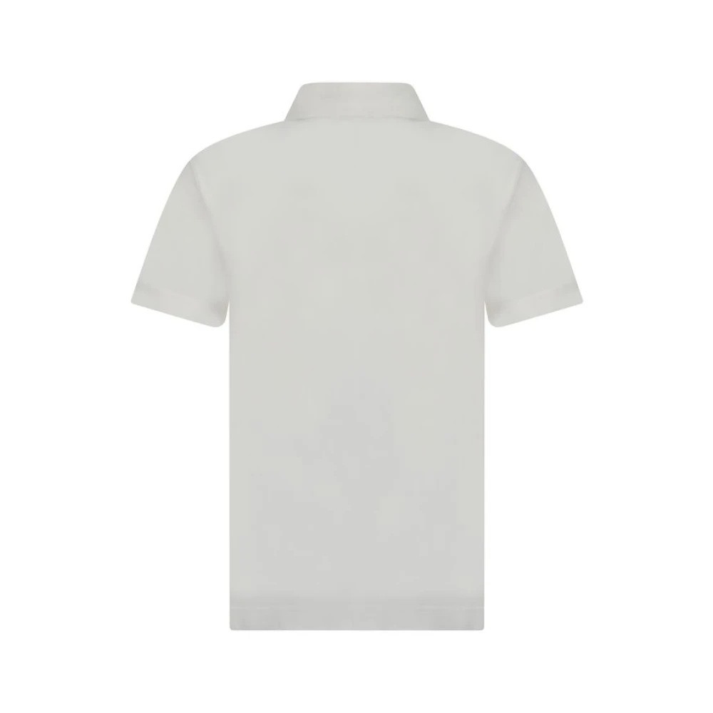 Burberry Polo Shirt met Equestrian Knight Logo White Heren