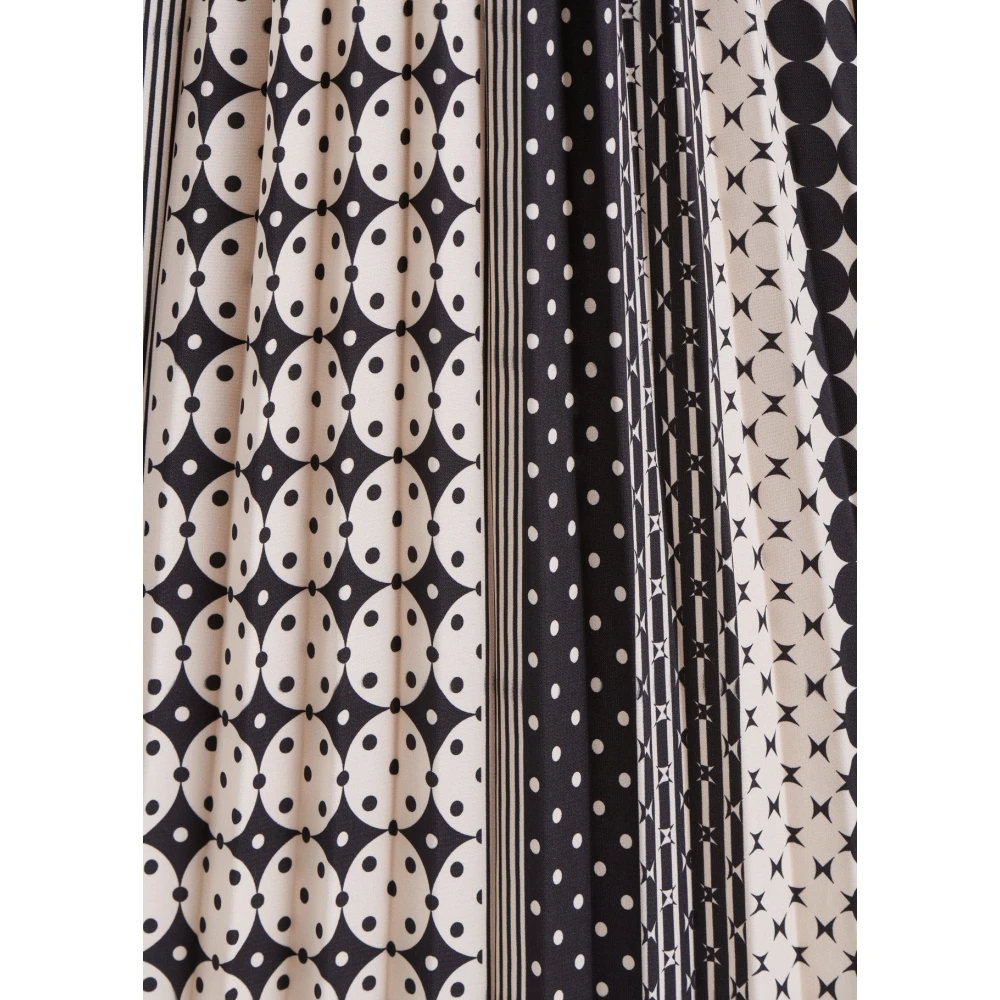La Fée Maraboutée Blauw en wit bedrukte midi-rok Multicolor Dames