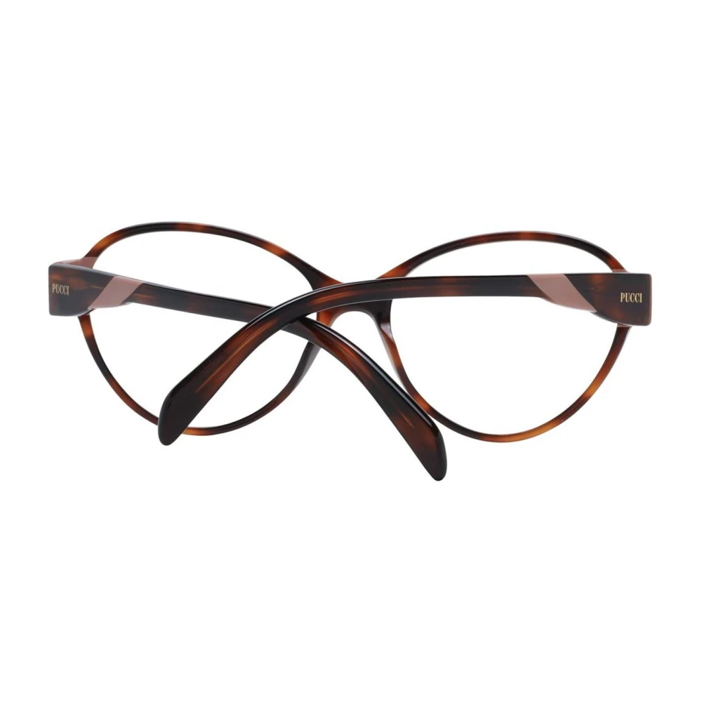 EMILIO PUCCI Bruine Butterfly Optische Monturen met Hoes Brown Dames