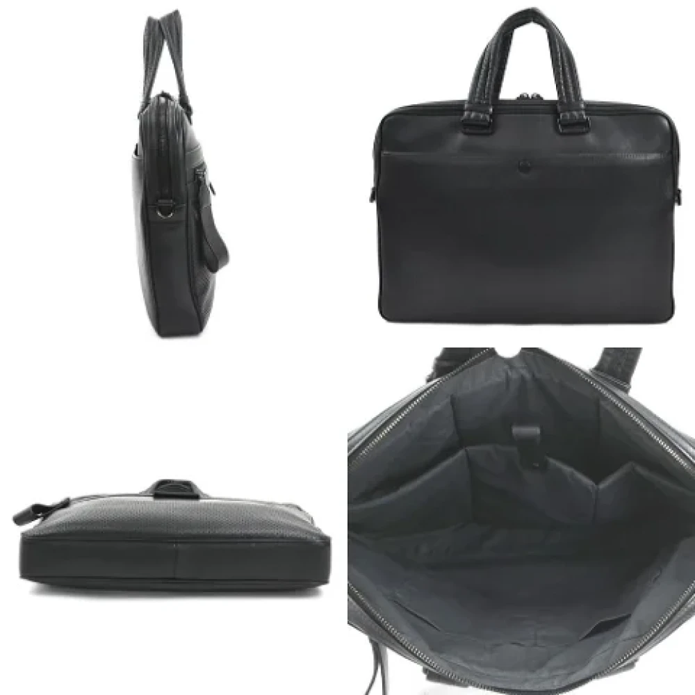 Bottega Veneta Vintage Pre-owned Leather handbags Black Heren