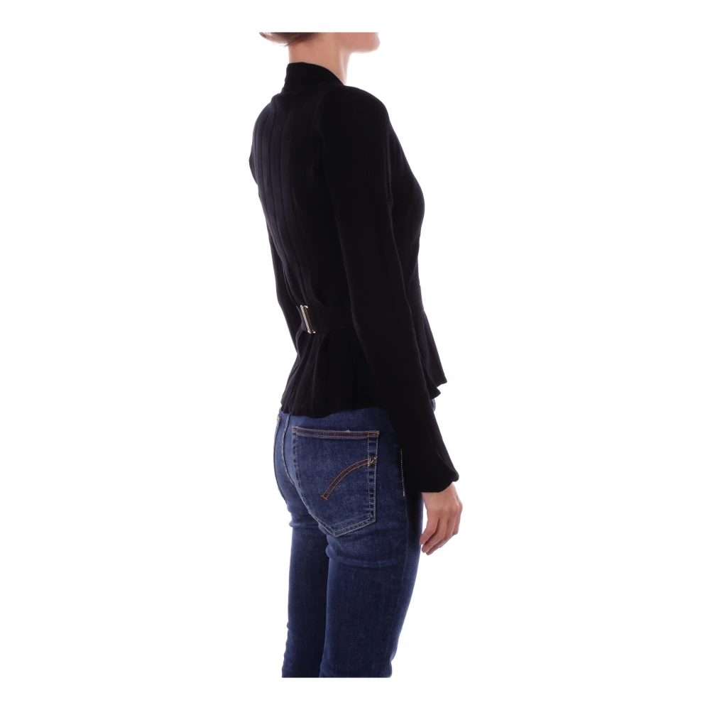 Blugirl Zwarte trui met knoopsluiting Black Dames