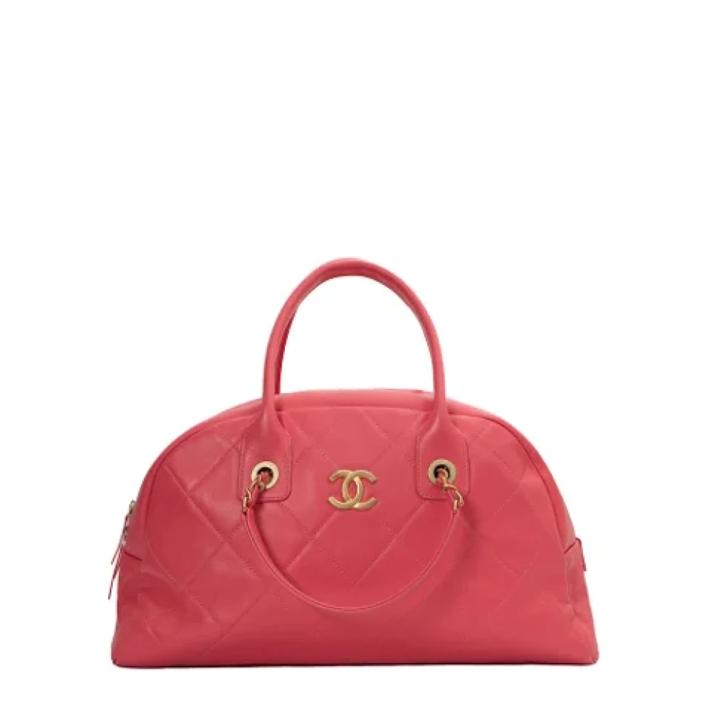 Chanel Vintage Pre-owned Leather handbags Pink Dames