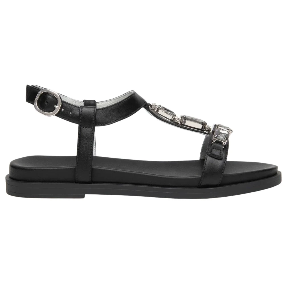 Nerogiardini Black Flat Sandals, Female, 4 Uk, Sandalo