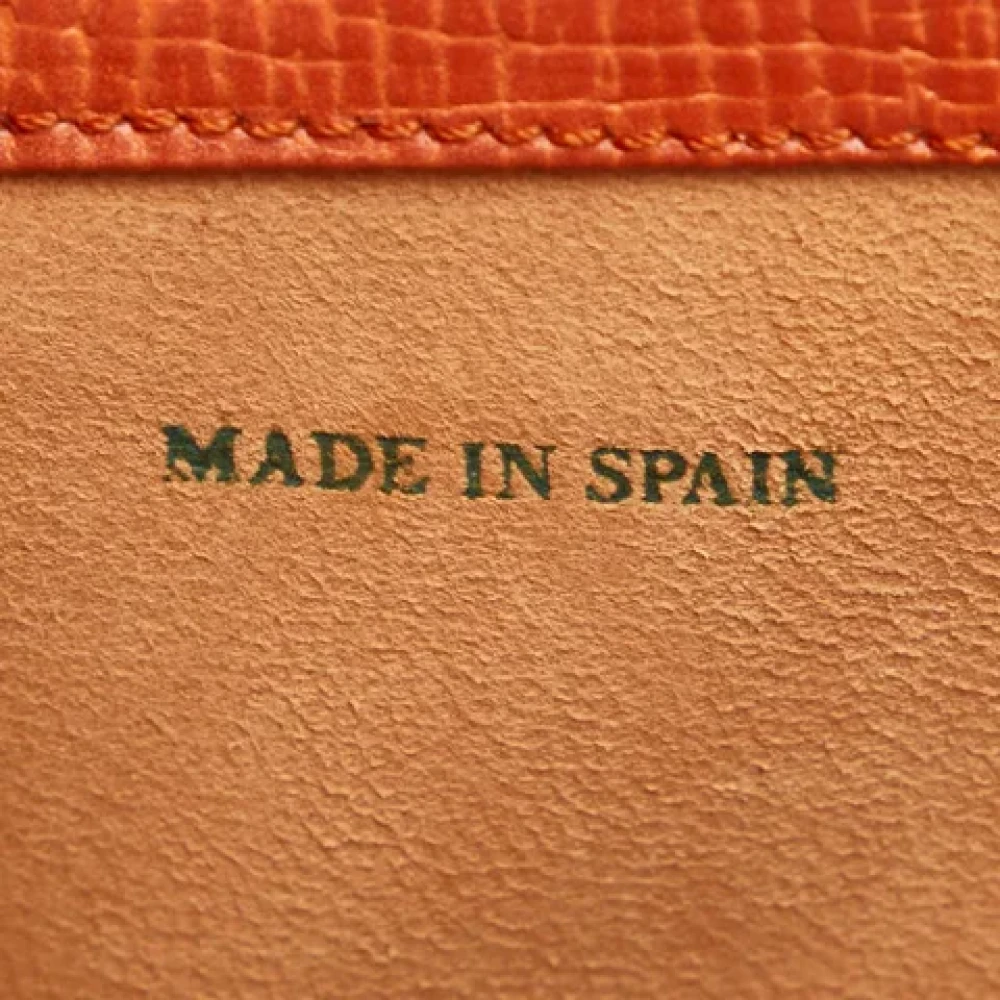 Loewe Pre-owned Leather handbags Orange Dames