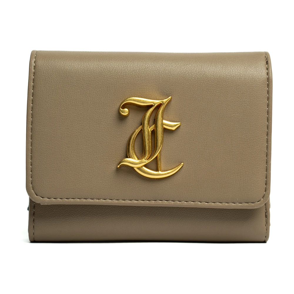 Juicy Couture Alyssa S Flap Portemonnee PU Donker Taupe Beige Dames