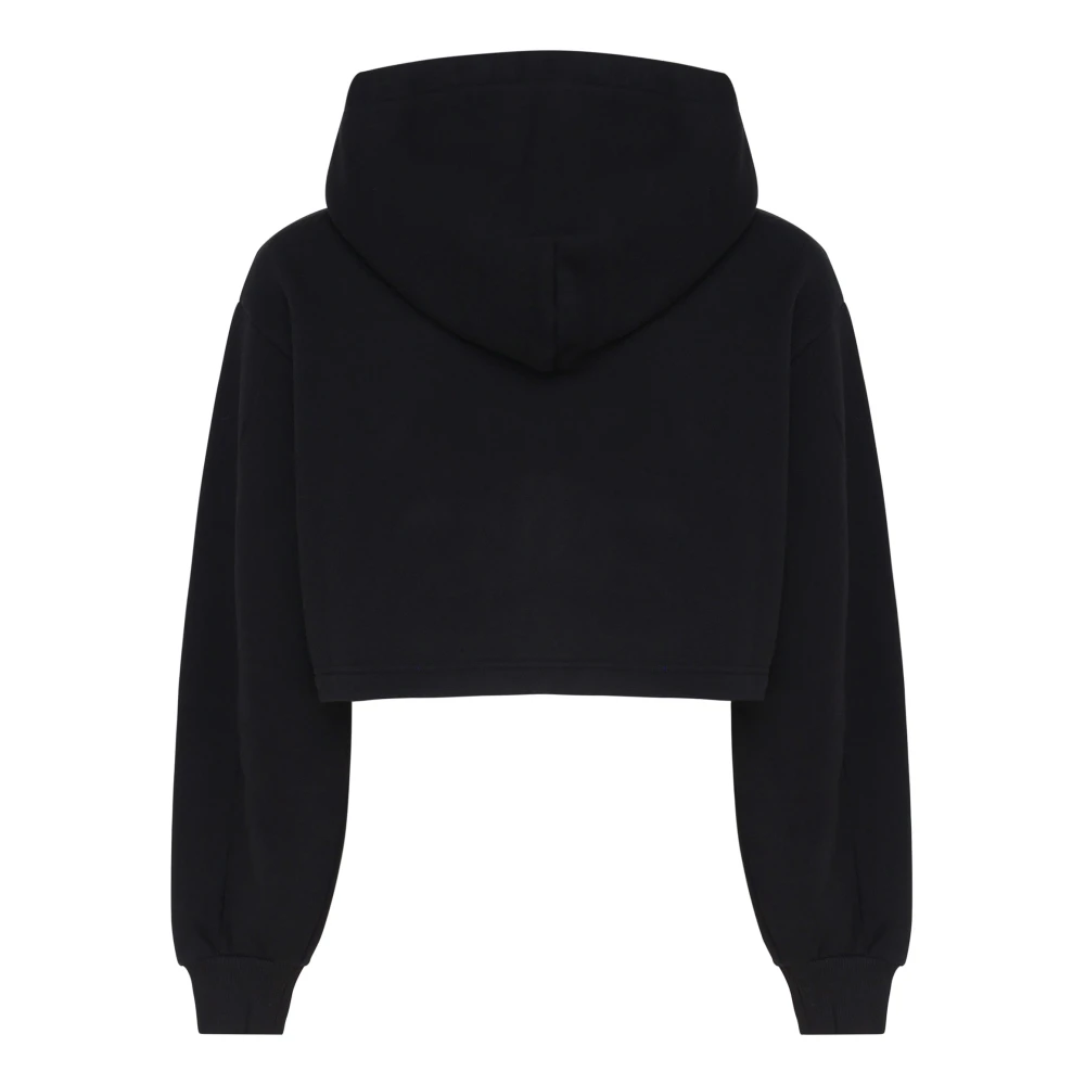 Dolce & Gabbana Zwarte Katoenen Hoodie met Logo Black Dames