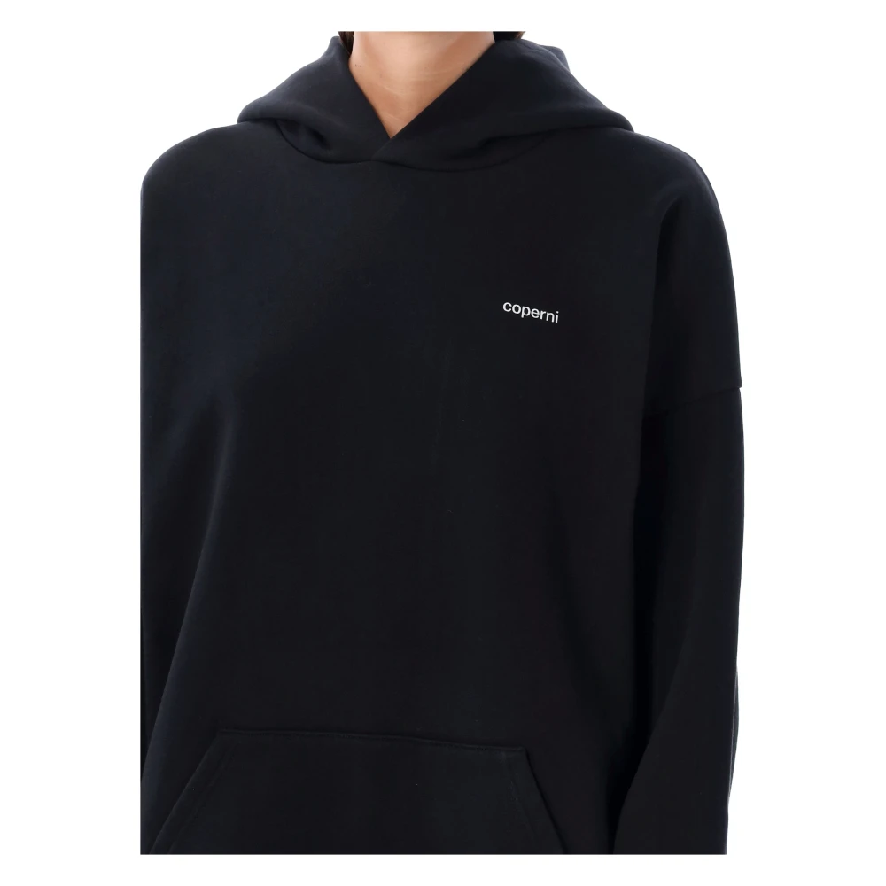 Coperni Zwarte Hoorn Hoodie Jurk Aw24 Black Dames