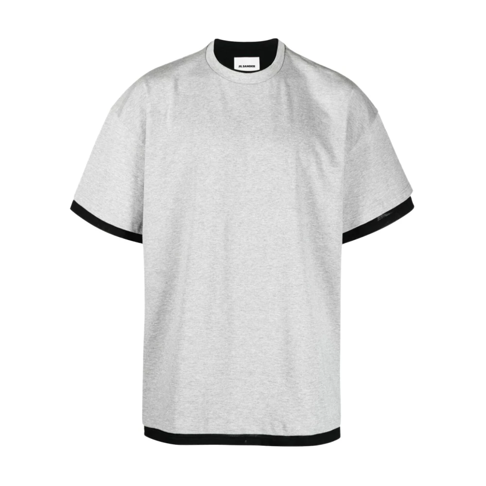 Jil Sander Dubbele Laag Heren T-Shirt Gray Heren
