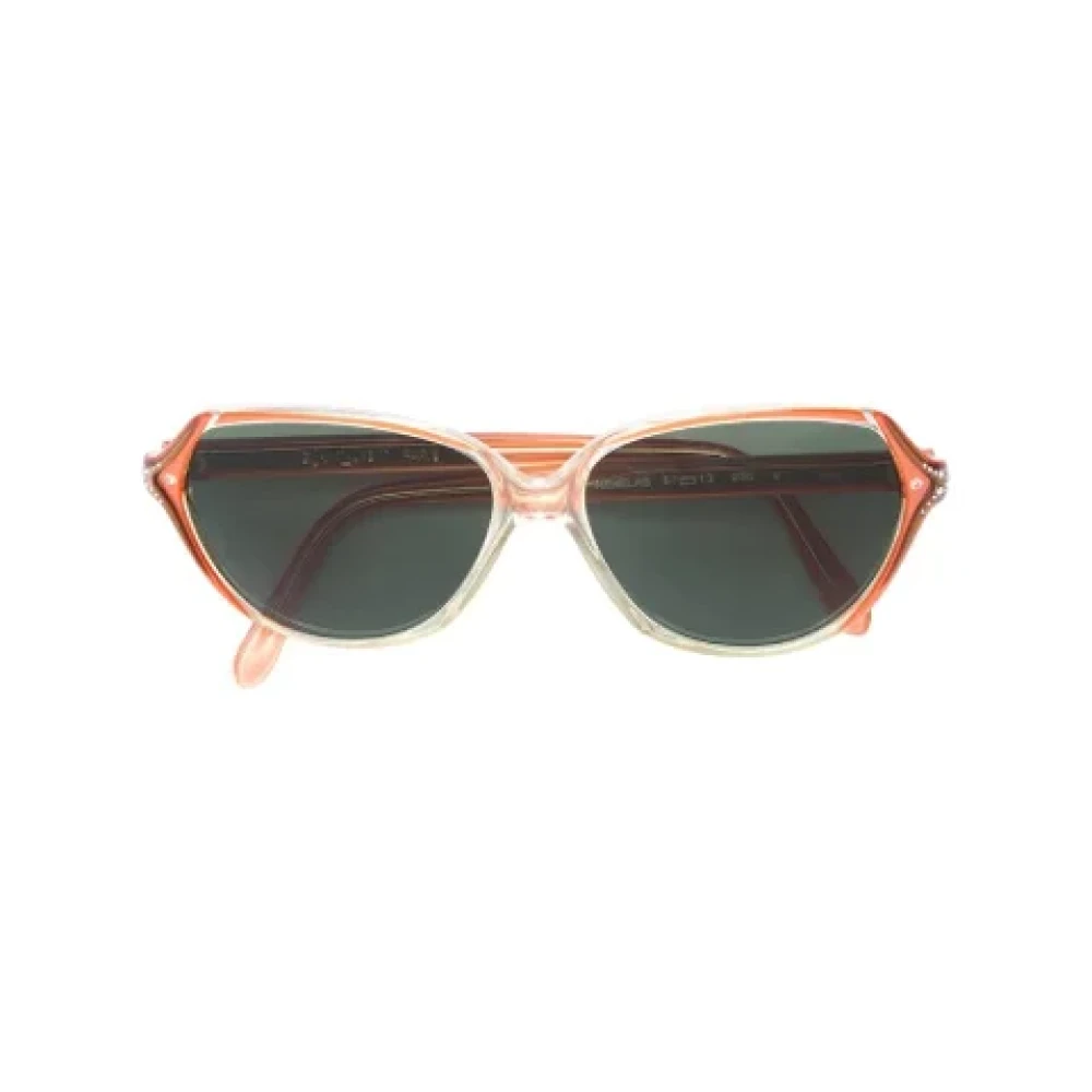 Yves Saint Laurent Vintage Pre-owned Acetate sunglasses Orange Dames