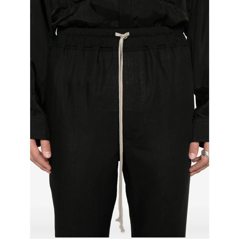 Rick Owens Slim Lange Broek Black Heren