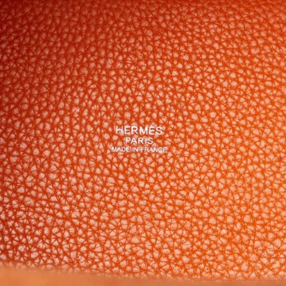 Hermès Vintage Pre-owned Leather handbags Orange Dames