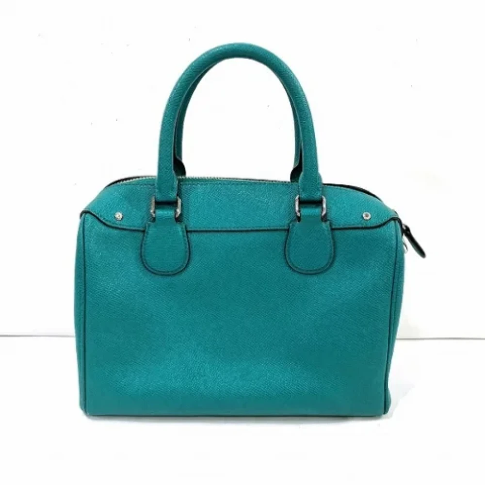 Coach Pre-owned Leather handbags Green Dames