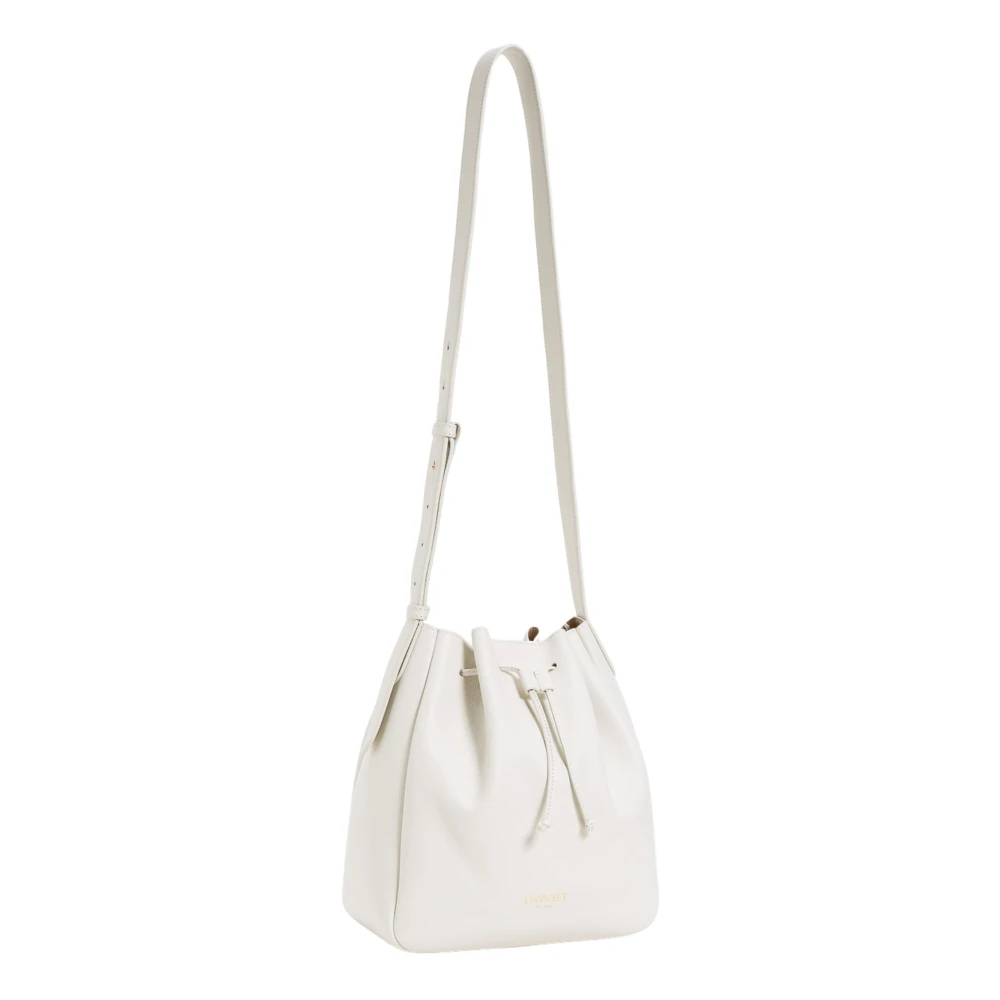 Twinset Forever Bucket Bag in Nappa Leer White Dames
