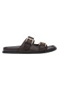 kvinnors-morkbruna-lader-slide-sandaler-med-justerbara-remmar