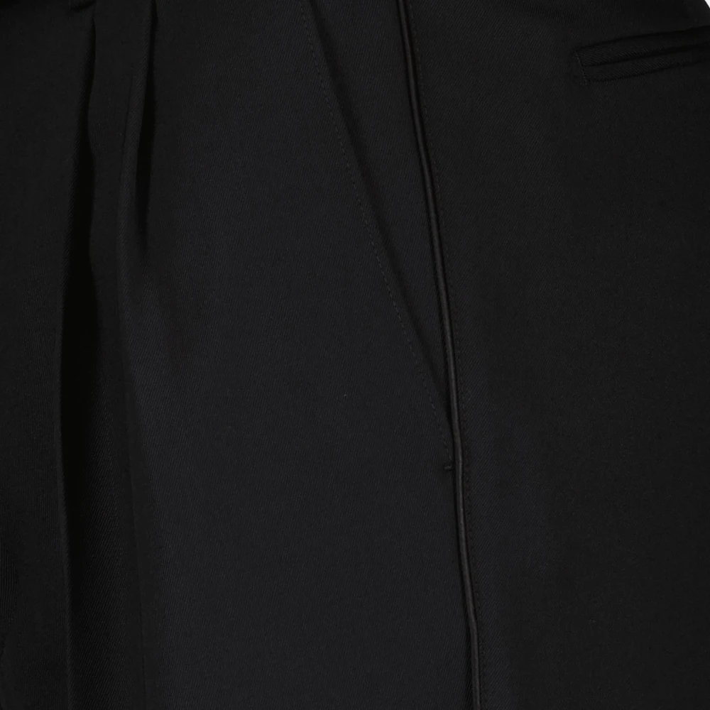 Prada Wollen broek met riem Black Heren