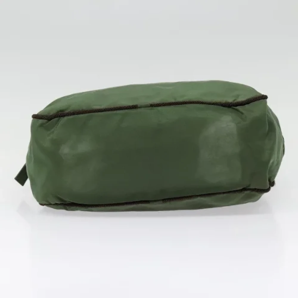 Prada Vintage Pre-owned Nylon handbags Green Dames
