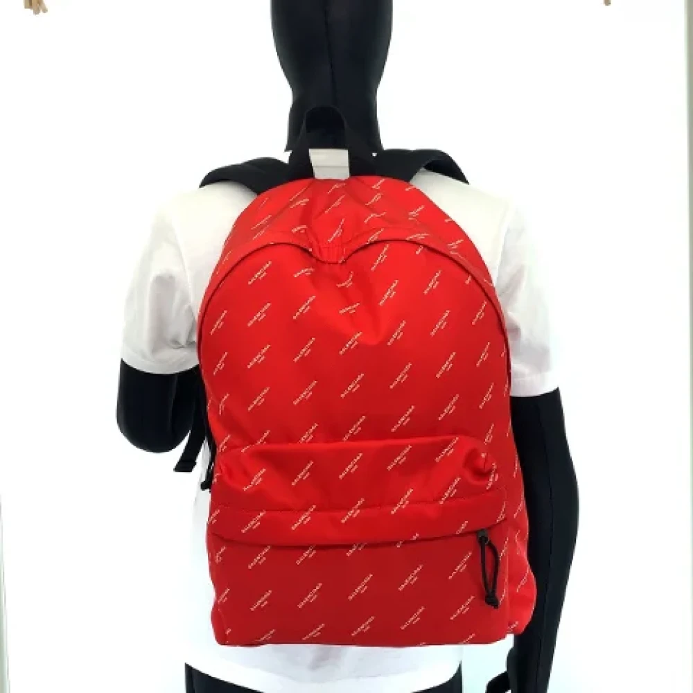 Balenciaga Vintage Pre-owned Canvas backpacks Red Heren