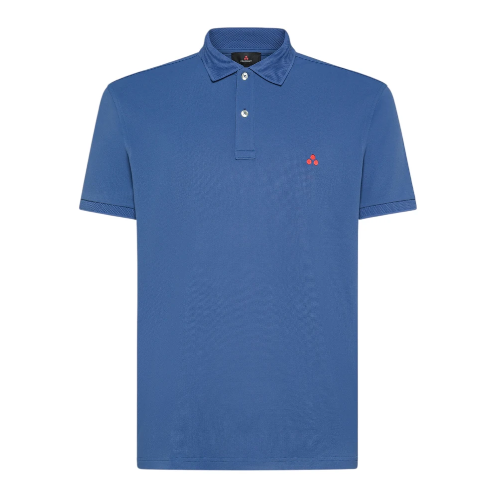 Peuterey Blue Polo Shirts, Male, 2XL, Plantago Polo Shirt