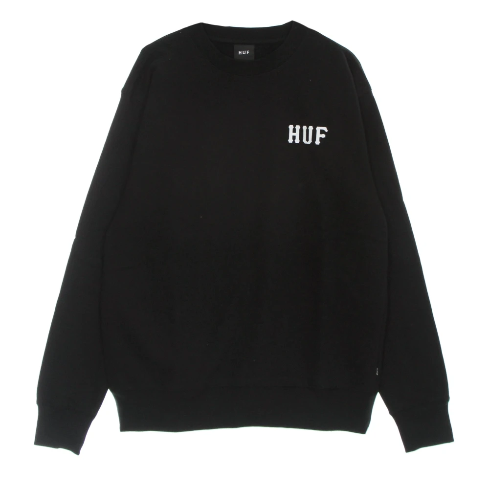 Huf Men's Black Sweatshirts, Xl, Classic Crewneck Sweatshirt