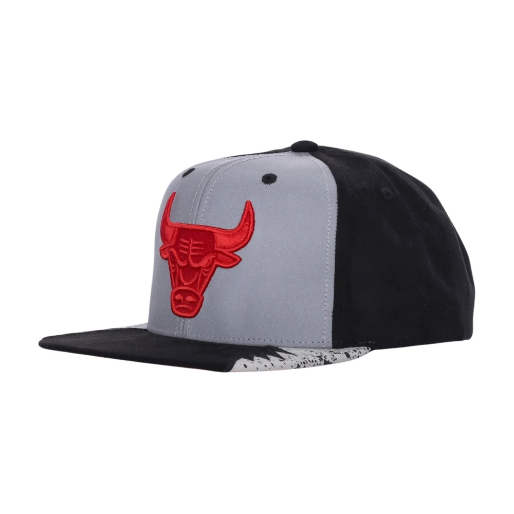 Mitchell & Ness Chicago Bulls Snapback Pet Grijs Zwart Gray Heren