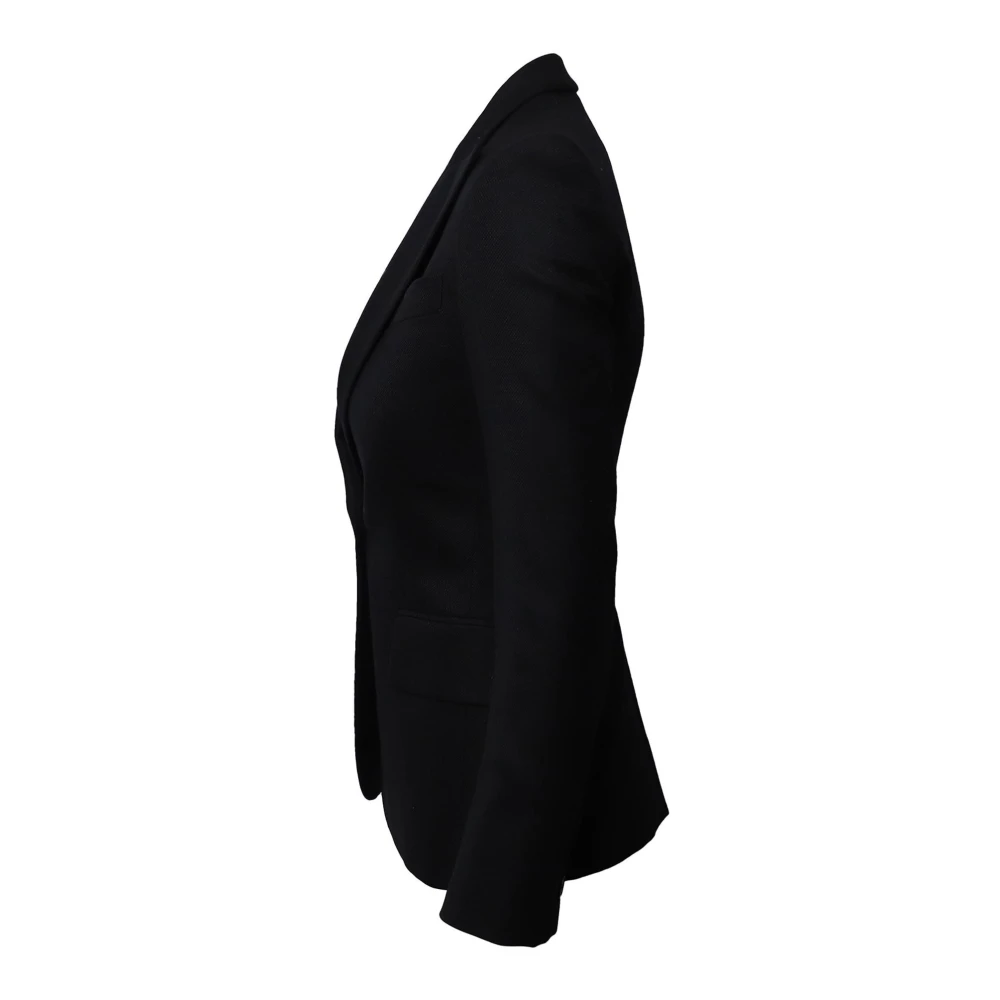 Stella Mccartney Luxe Zwarte Wol Blazer Jas Black Dames