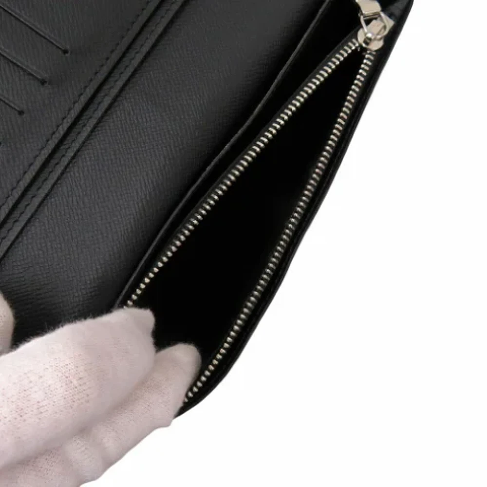 Louis Vuitton Vintage Pre-owned Leather wallets Gray Heren