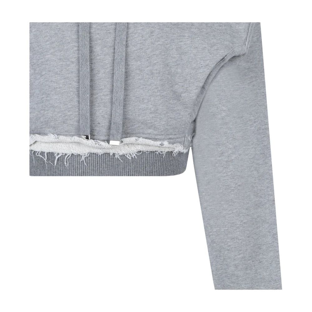 alexander mcqueen Lichtgrijze logo geborduurde hoodie Gray Dames