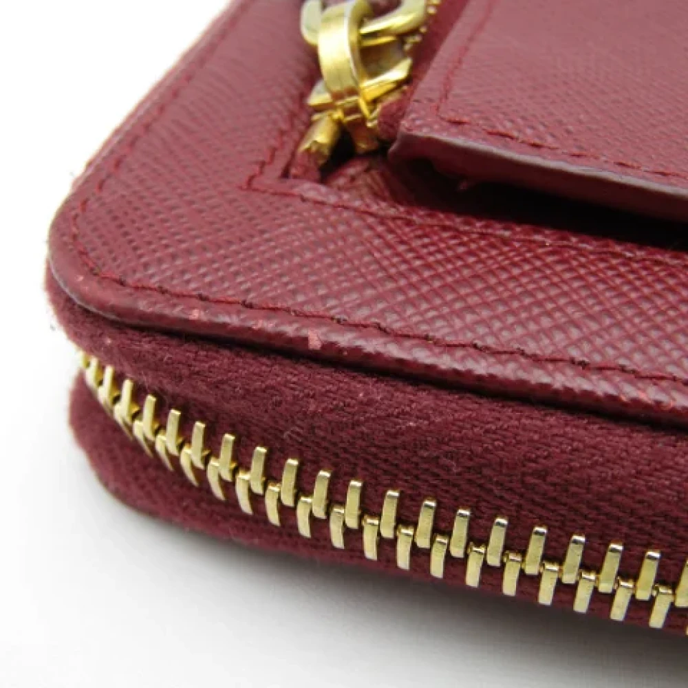 Prada Vintage Pre-owned Leather wallets Red Dames