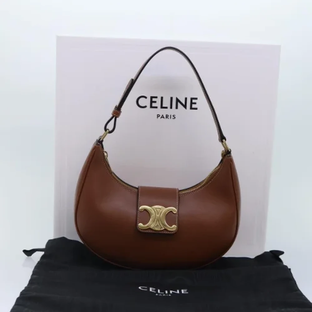 Celine Vintage Pre-owned Leather shoulder-bags Brown Dames