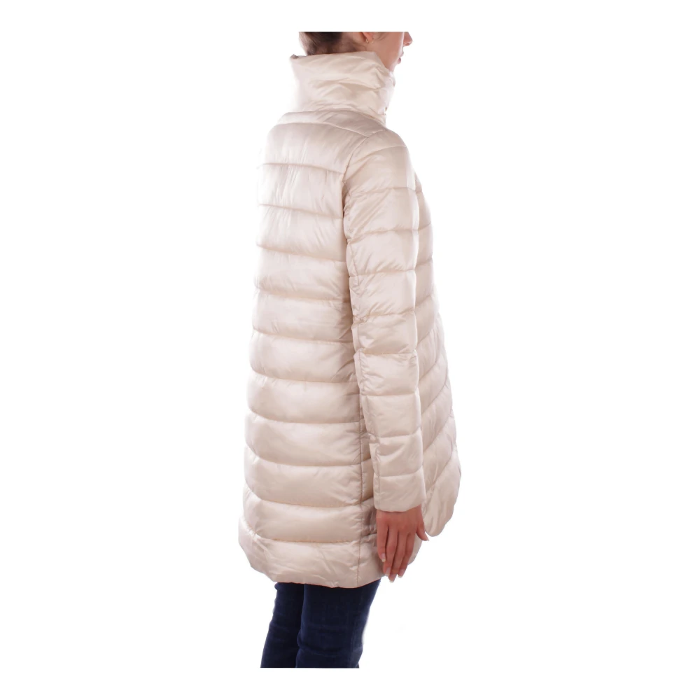 Save The Duck Beige Duck Logo Jas met Rits Beige Dames