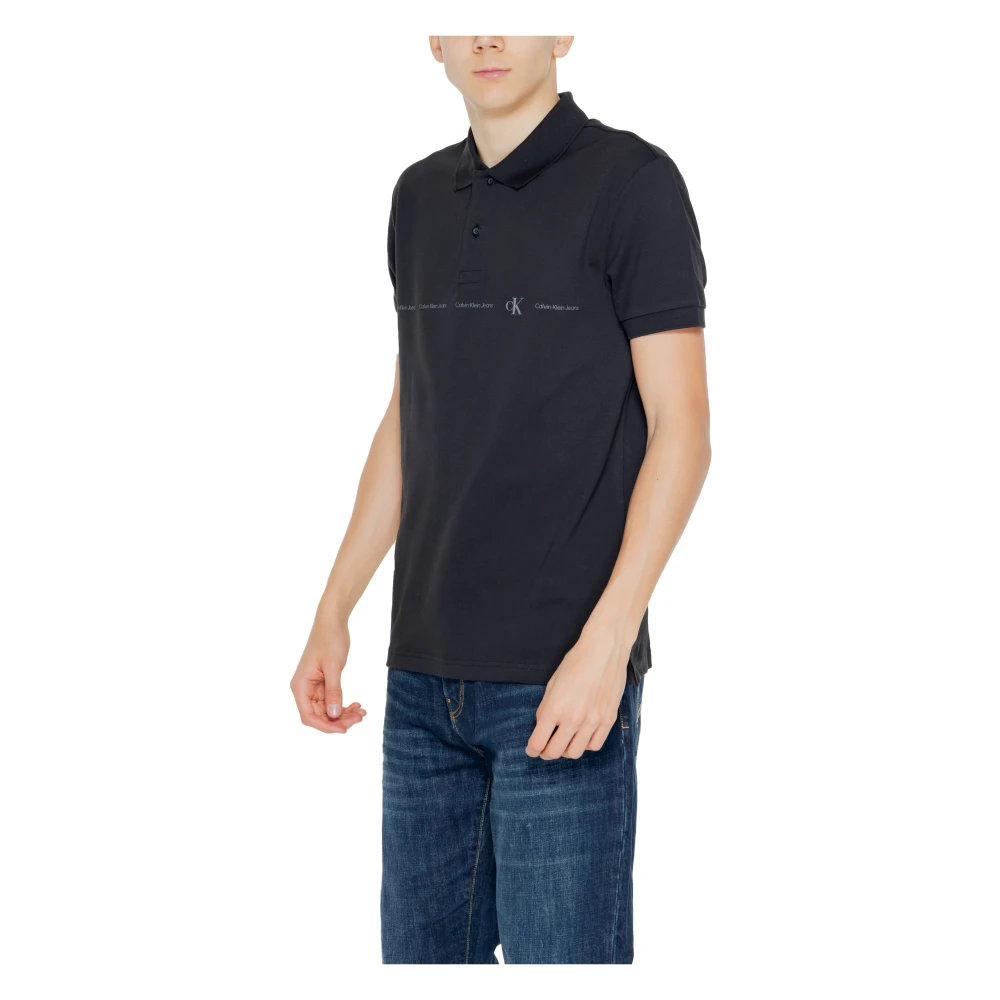 Calvin Klein Jeans Polo Shirt Korte Mouw Lente Zomer Collectie Black Heren