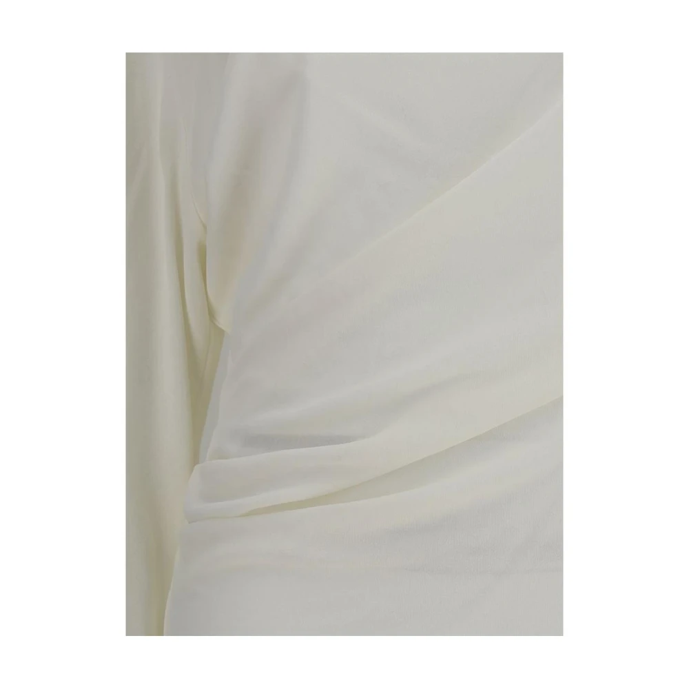Jacquemus Stijlvolle Top met Plooien en Lange Mouwen Beige Dames