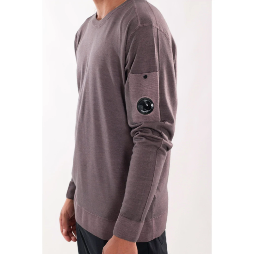 C.P. Company Snel Geverfd Merinowol Gebreid Purple Heren