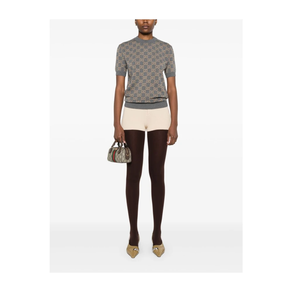 Gucci Omkeerbare Wollen Gebreide Trui Gray Dames