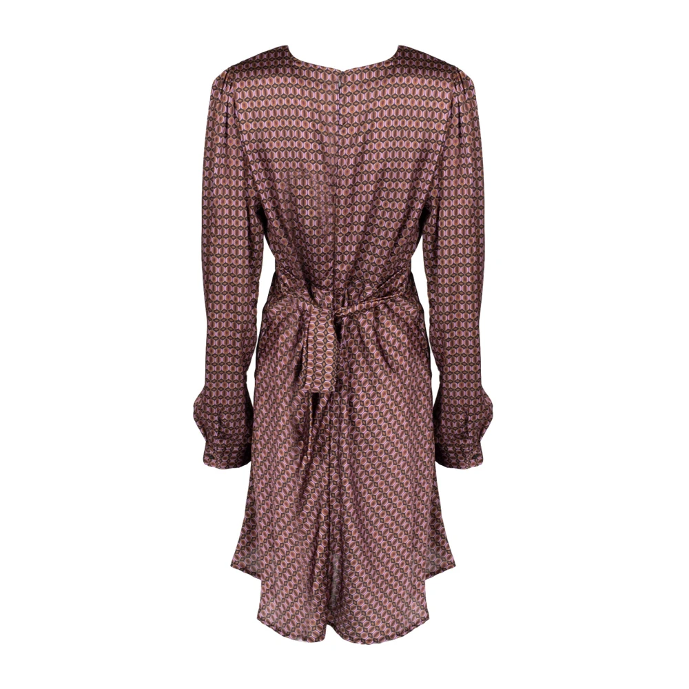 Liu Jo Sensuele V-hals Mini Jurk Purple Dames