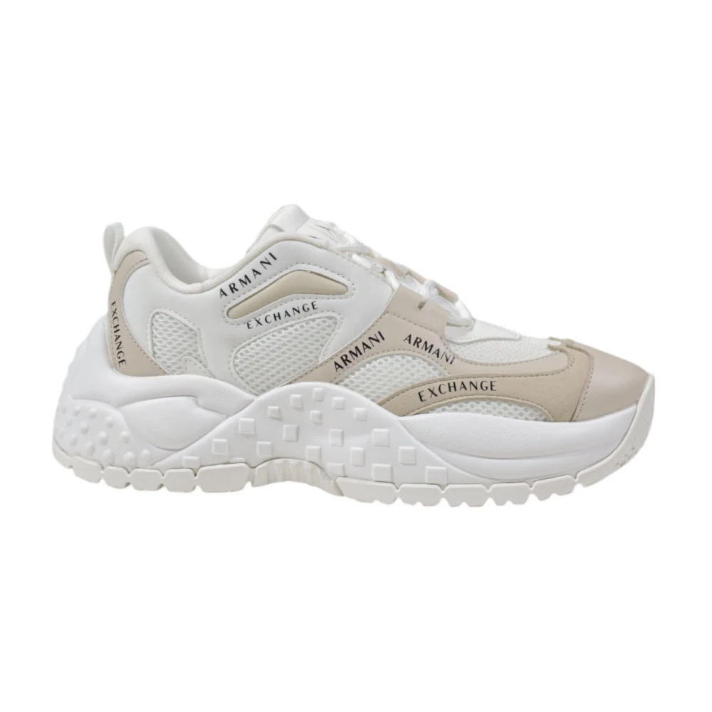 Armani Exchange Women's Beige Rubber Sole Trainers - Sneakers - 3 Uk - Shoes