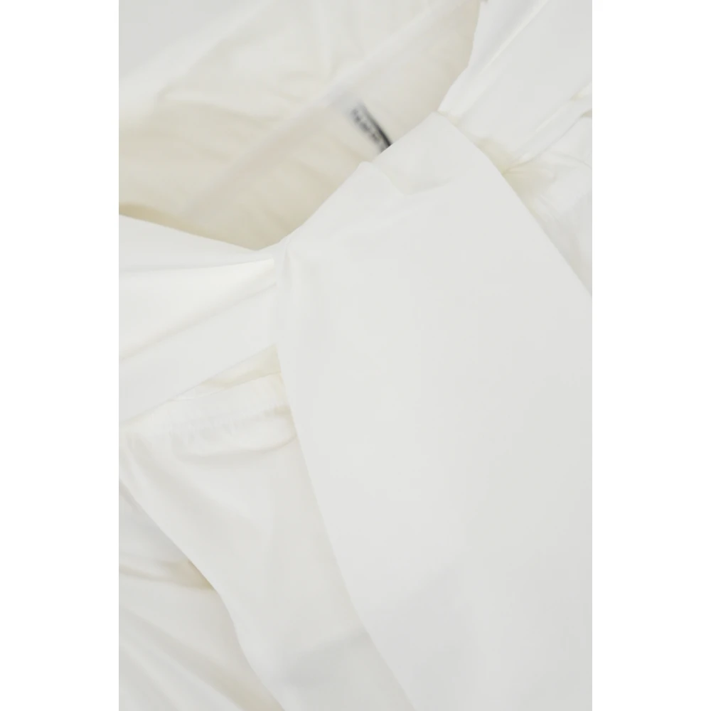 Liviana Conti Witte Katoenen Off-Shoulder Shirt White Dames